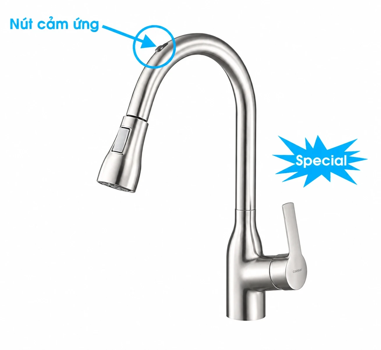 Vòi bếp cảm ứng nóng lạnh KEU1719