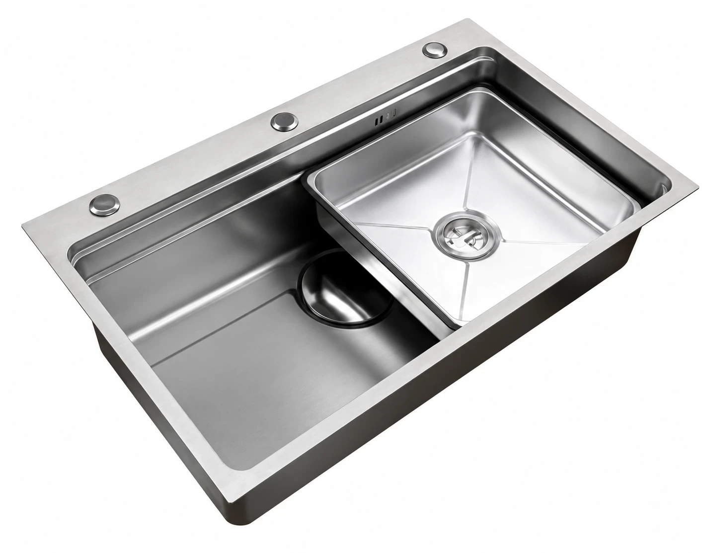 Chậu rửa một hố mặt Inox sần giật cấp DS7848