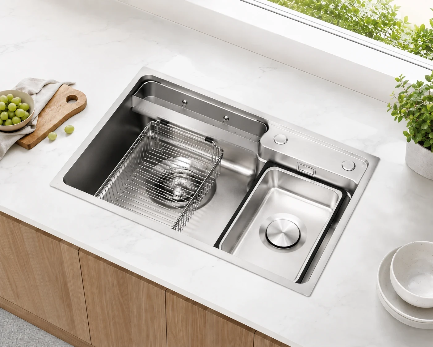 Chậu rửa 1 hố Inox AM 8048OC